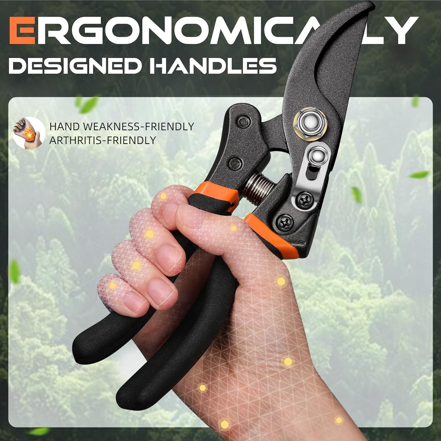 Thumbnail 1 de DECERK 8.5" Professional Pruning Shears — Japanese Steel, Titanium Blade, Arthritis-Friendly Roots to Result