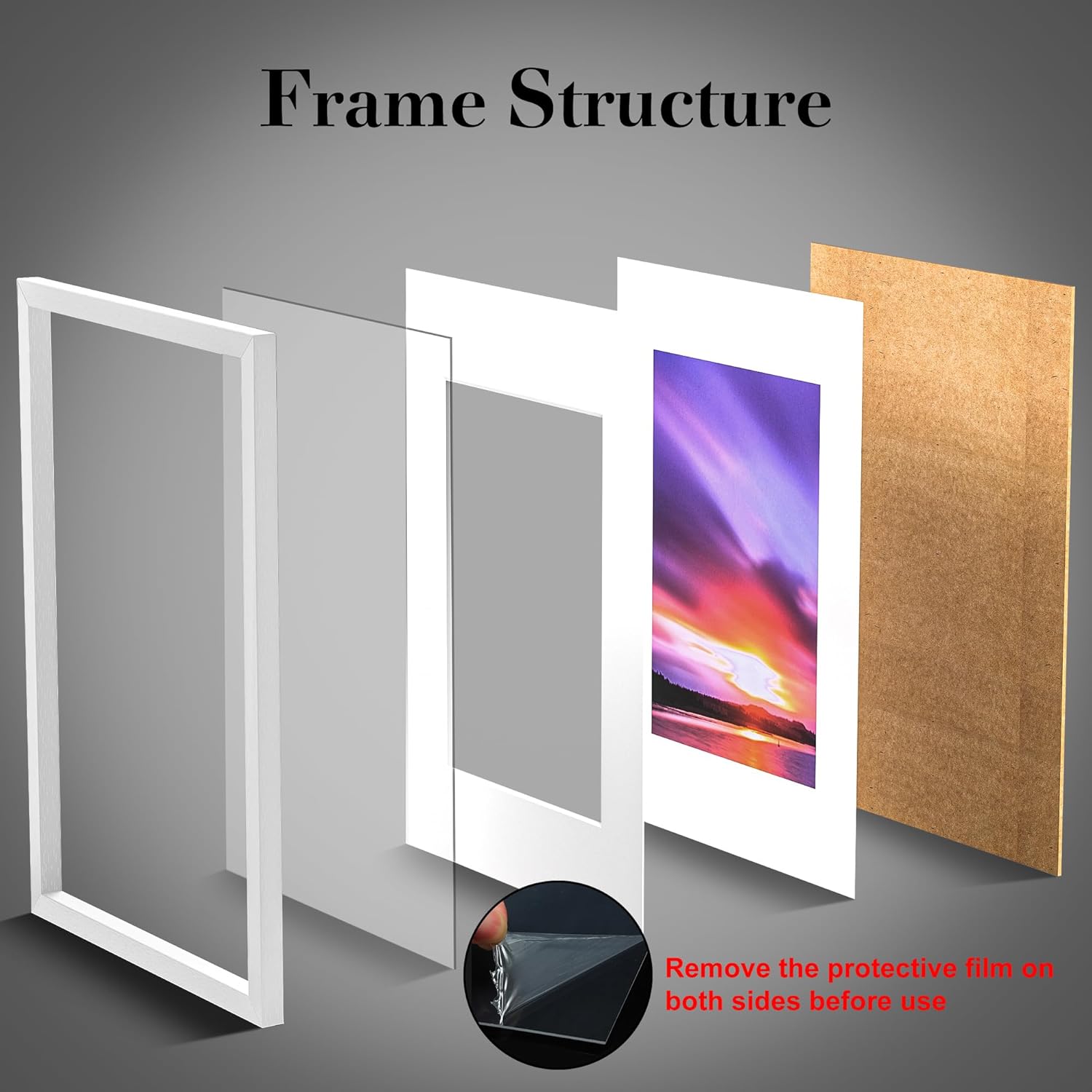 Thumbnail 3 de A3 White Wood Picture Frame 44.5×32.2 cm 📷