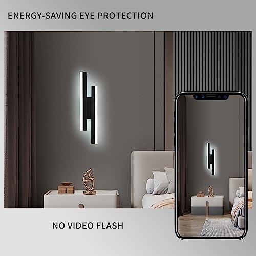Detalle 2 de Riserva Apliques de Pared Interior 16W 1800LM – Negro, Luz Fría 6500K