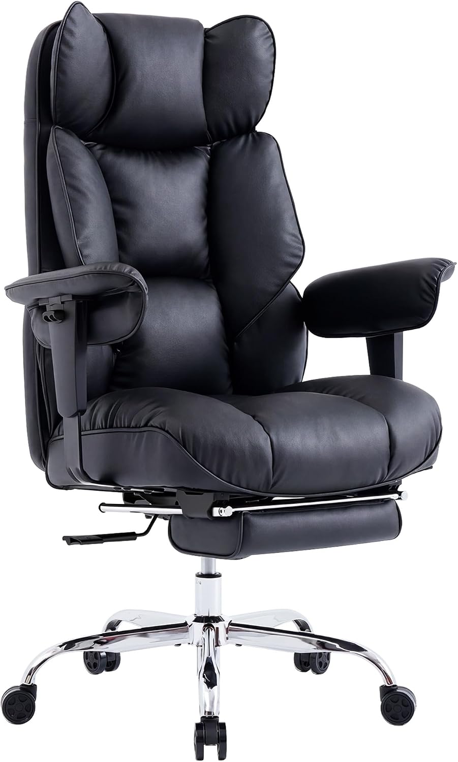 Detalle de Efomao 3084PAE Black Executive Office Chair with Pocket Springs and Footrest