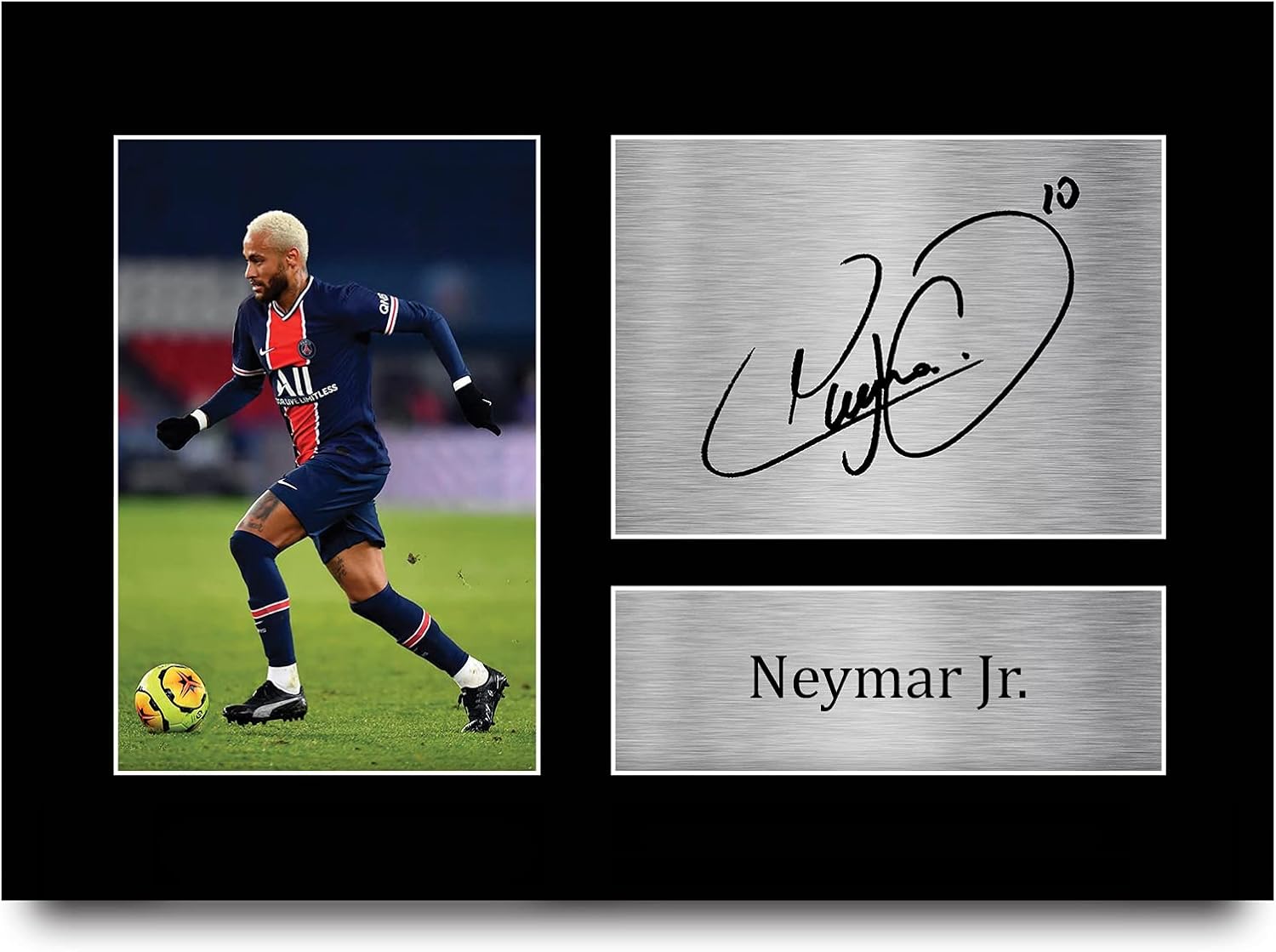 Thumbnail 6 de HWC Trading Neymar Jr Paris Blue and Reds framed signed autograph A4 portrait picture