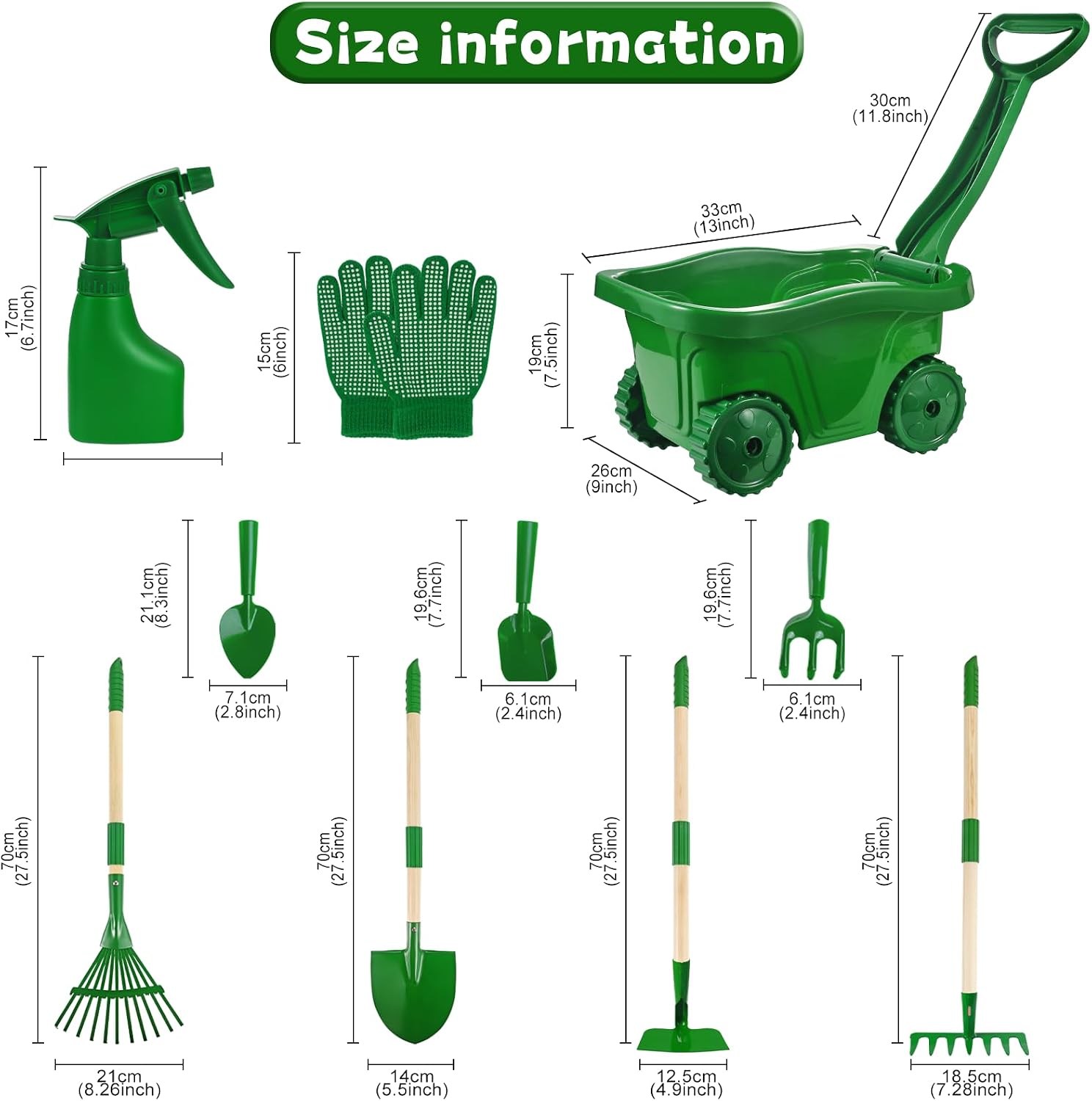 Thumbnail 5 de Duckura Kids Garden Tools 10-Piece Set 27.5in