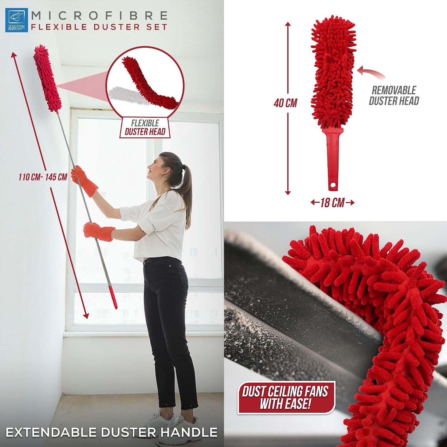Thumbnail 6 de TDBS Microfibre Feather Duster Extendable