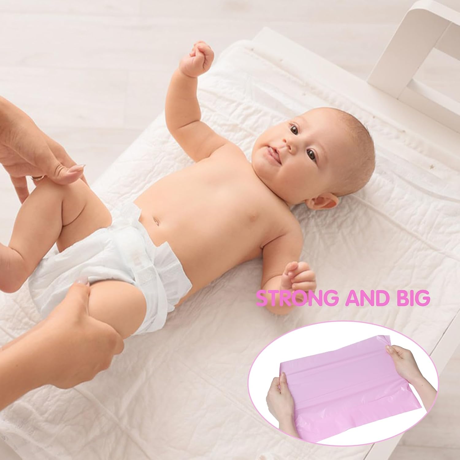 Detalle 2 de DREAM&GLAMOUR Disposable Diaper Sacks, 240 Count, Lavender Scent, 16 Rolls