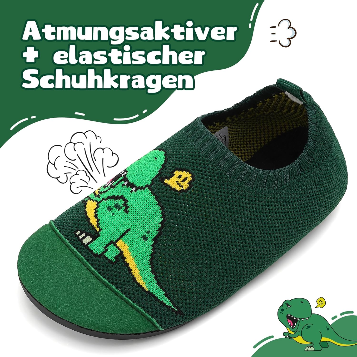 Detalle 2 de VOLHAL Hausschuhe Kinder: Barfußschuhe/Lauflernschuhe mit Flyknit, rutschfester Sohle (unisex)