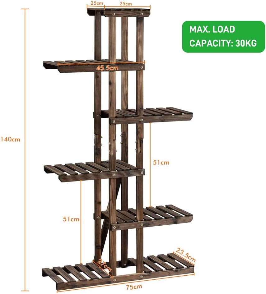Thumbnail 2 de Yaheetech Soporte para Plantas de Madera 140 cm