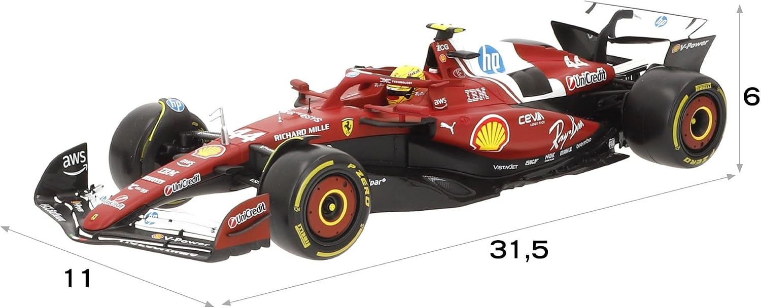 Thumbnail 1 de Bburago F1 Ferrari SF-25 2025 Lewis Hamilton 1:18 Diecast Model