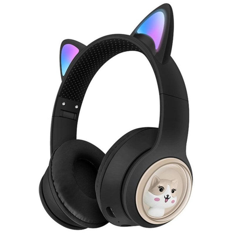 Detalle de Kinsi AKZ-02 Auriculares inalámbricos orejas de gato RGB