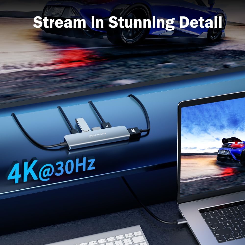 Detalle 2 de Lemorele USB-C Hub 100W PD