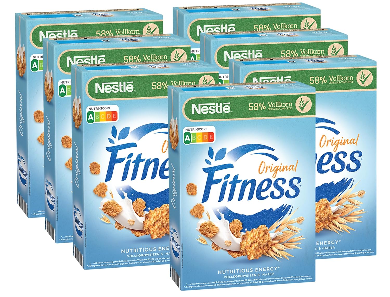 Detalle de Nestlé FITNESS Frühstücks-Flakes aus 57% Vollkorn – 7x375 g