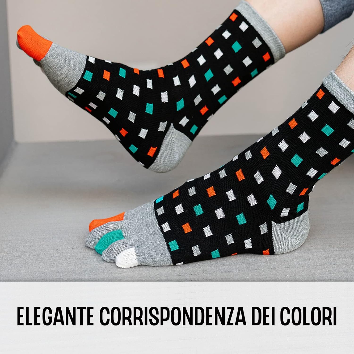 Thumbnail 3 de PUTUO Calze con Dita per Uomo a 5 Dita in Cotone – 5 Paia