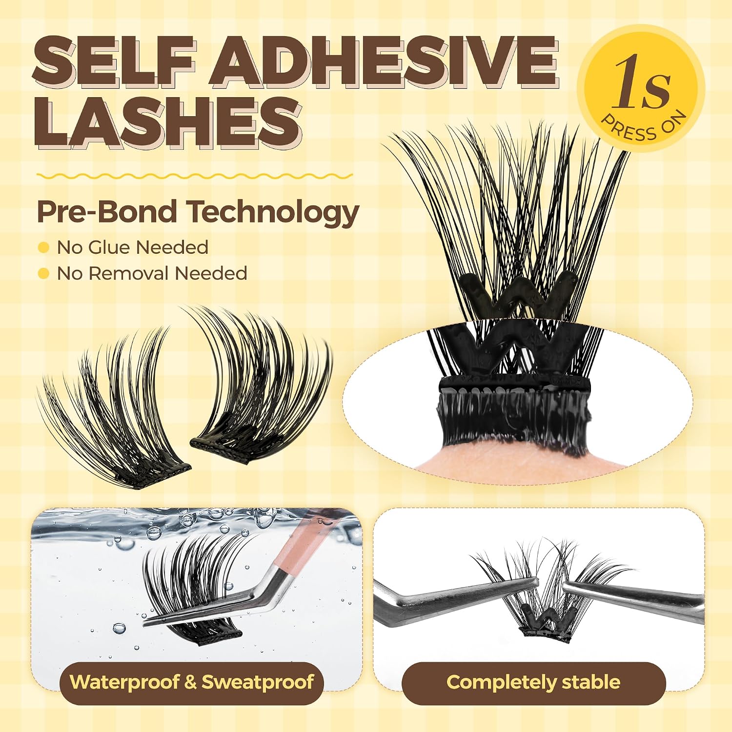 Detalle de LASHVIEW Selbstklebende WimpernClusters 10–16 mm DIY