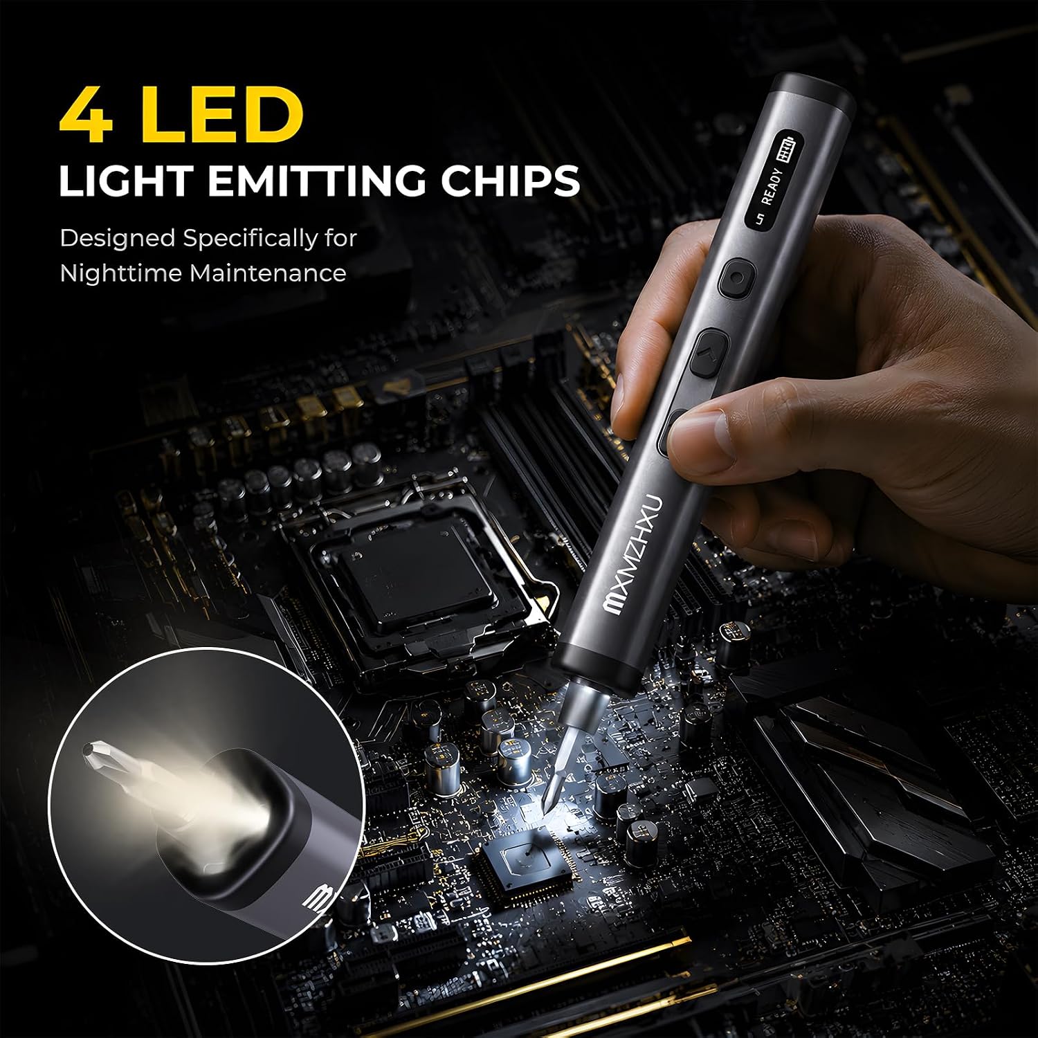Detalle 1 de MXMZHXU NEX E2 Ultra 78-in-1 Electric Screwdriver Set with 72 S2 Bits