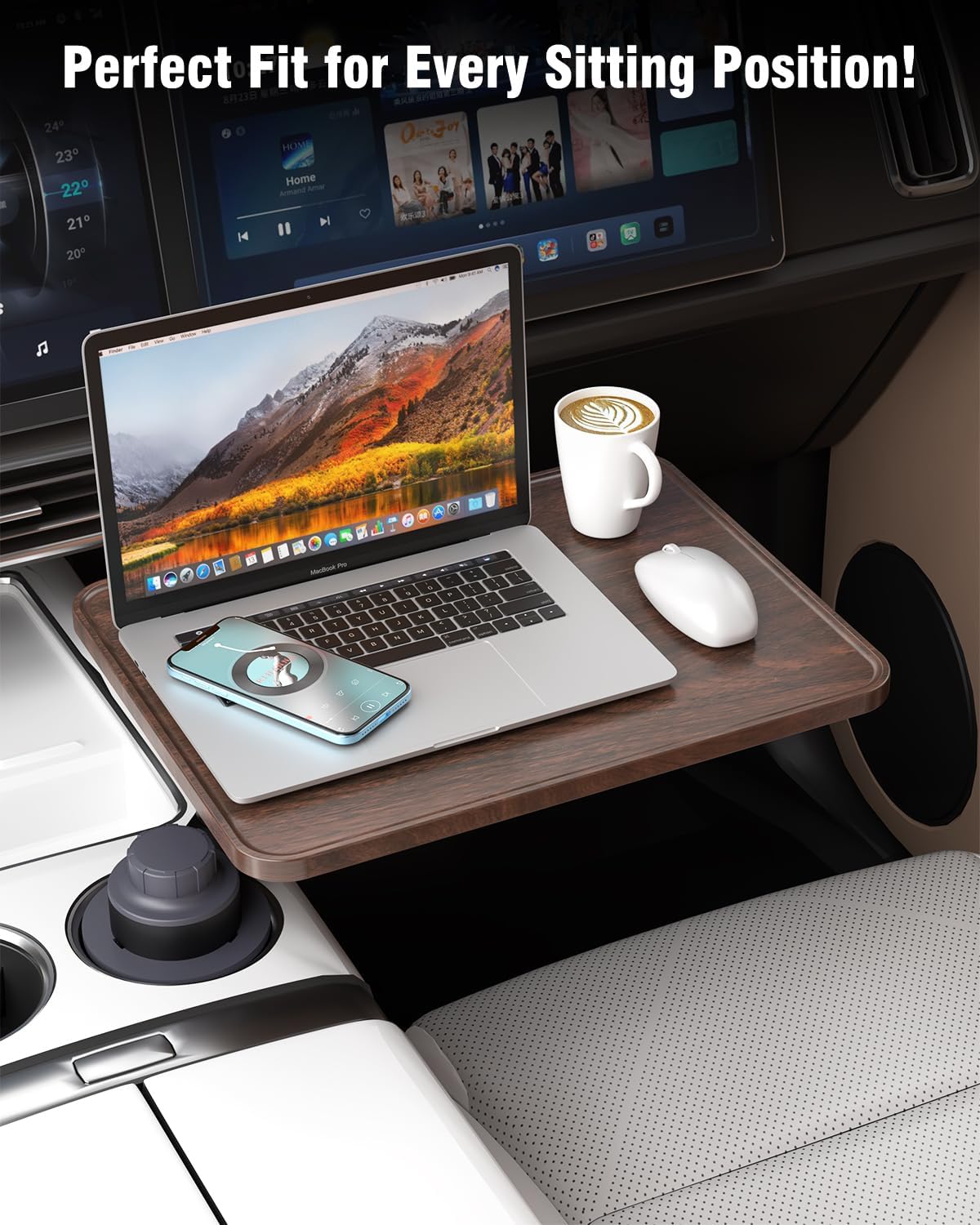 Thumbnail 1 de AXVLU Car Desk for Laptop 360° Rotation 🚗