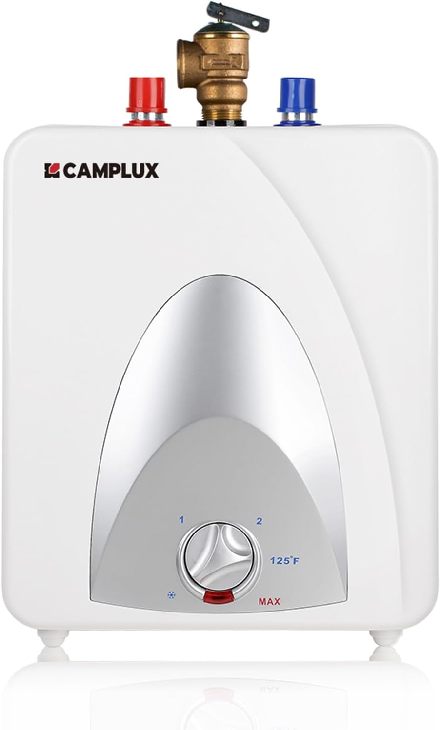 Detalle de CAMPLUX ME10N 1.3-Gallon Electric Tank Water Heater, 120V, 1440W