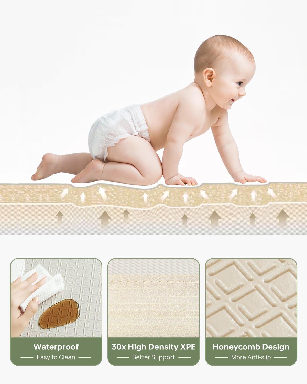 Detalle 2 de BG-BABYGO Baby Play Mat 147x177 cm