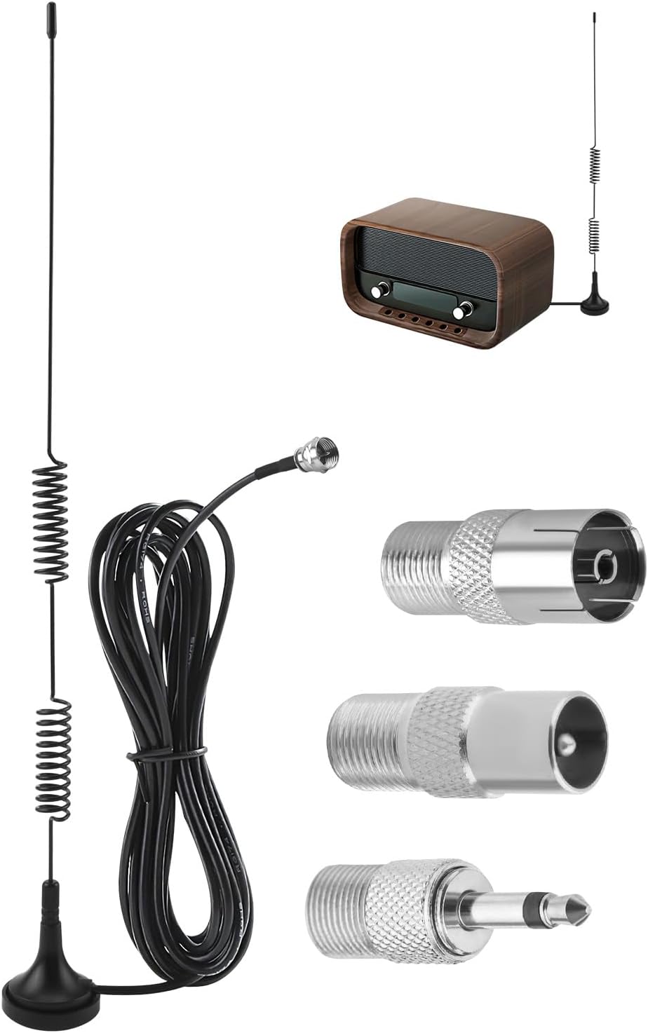 DAB Radio Aerial for HIFI System: Indoor FM/DAB Aerial with 3m Cable and Magnetic Base
