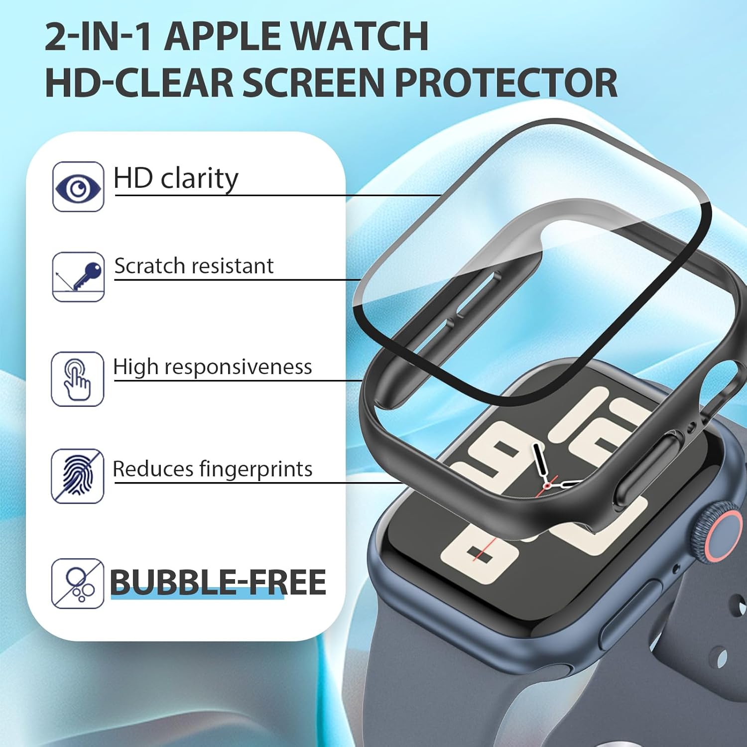 Thumbnail 2 de JDBLHM 6-Pack Protective Case for 46mm Apple Watch Series 11/Series 10 with Tempered Glass Screen Protector