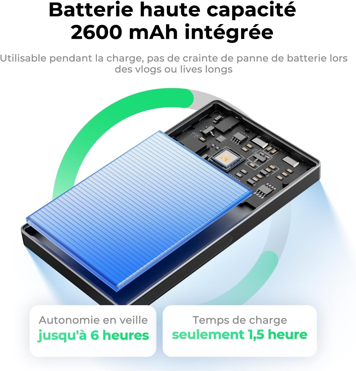 Detalle de K&F CONCEPT 5" Écran de contrôle Selfie – Magnétique sans Fil 4K/1080p pour caméra arrière