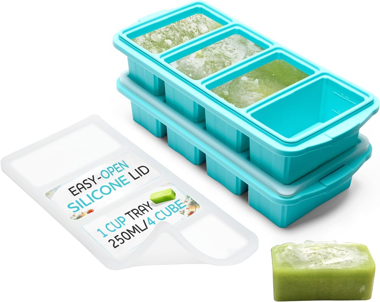 Detalle de XOMOO Silicone Freezer Tray 8 🍲