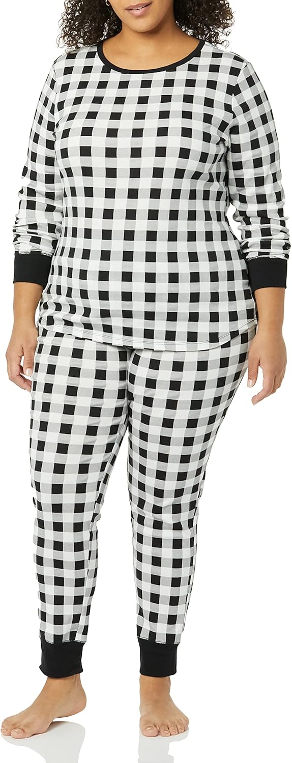 Thumbnail 2 de Amazon Essentials Damen-Pyjama-Set aus Baumwolle – anschmiegsamer Slim Fit (auch in Übergrößen)