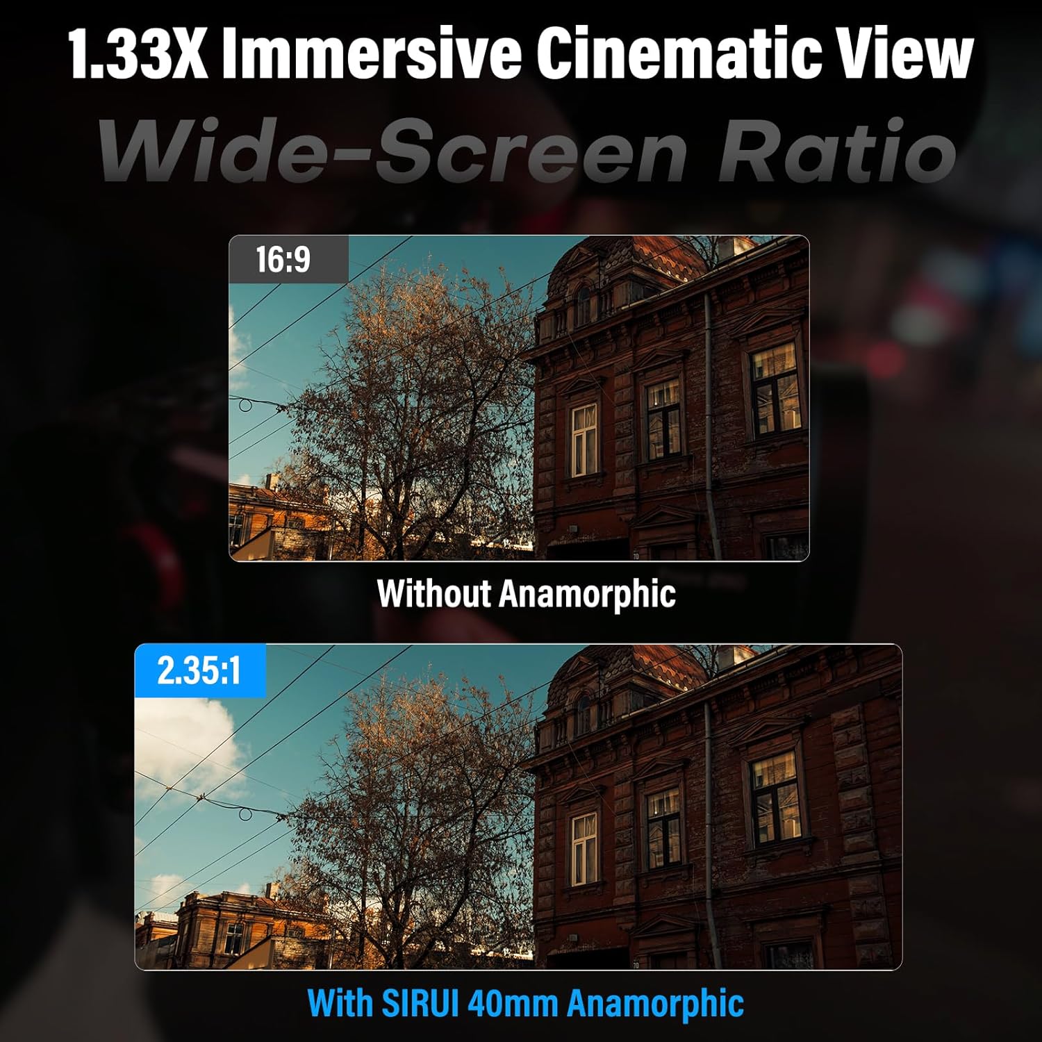 Thumbnail 1 de SIRUI 40mm T1.8 1.33X Anamorphic Lens for Sony E-Mount (S35) with Autofocus