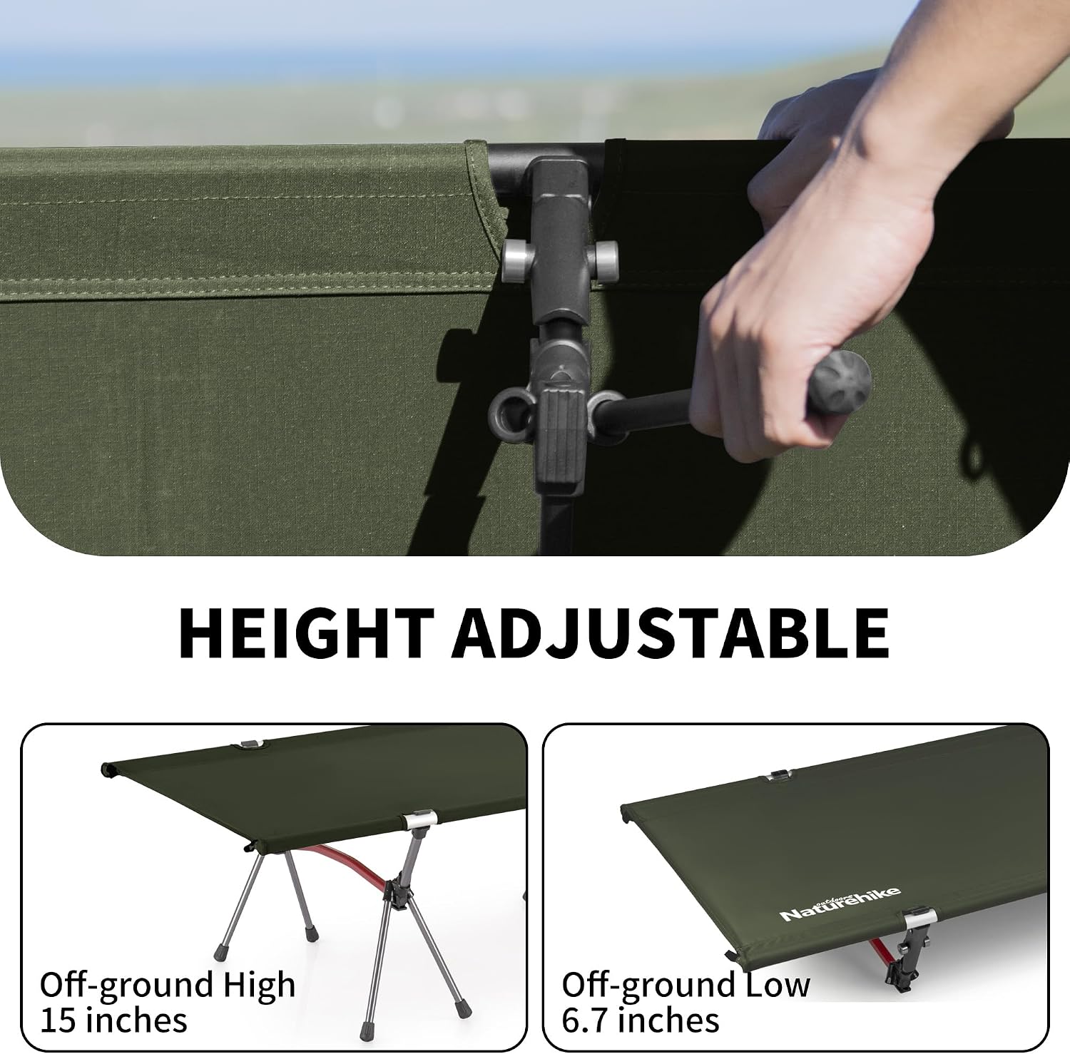 Detalle de Naturehike Folding Camping Cot 7075 Aluminium Alloy