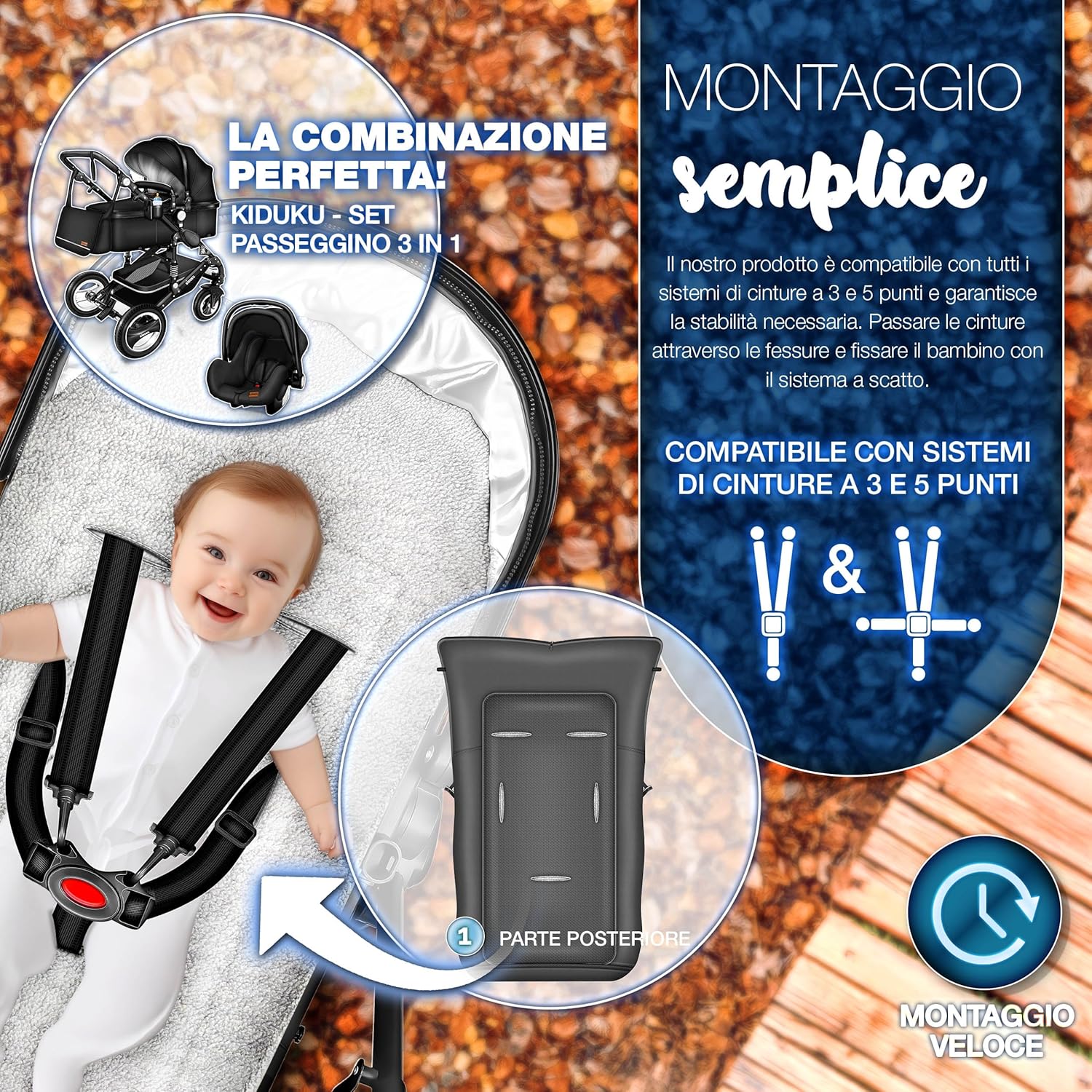 Thumbnail 2 de KIDUKU Sacco Passeggino Universale 30°C