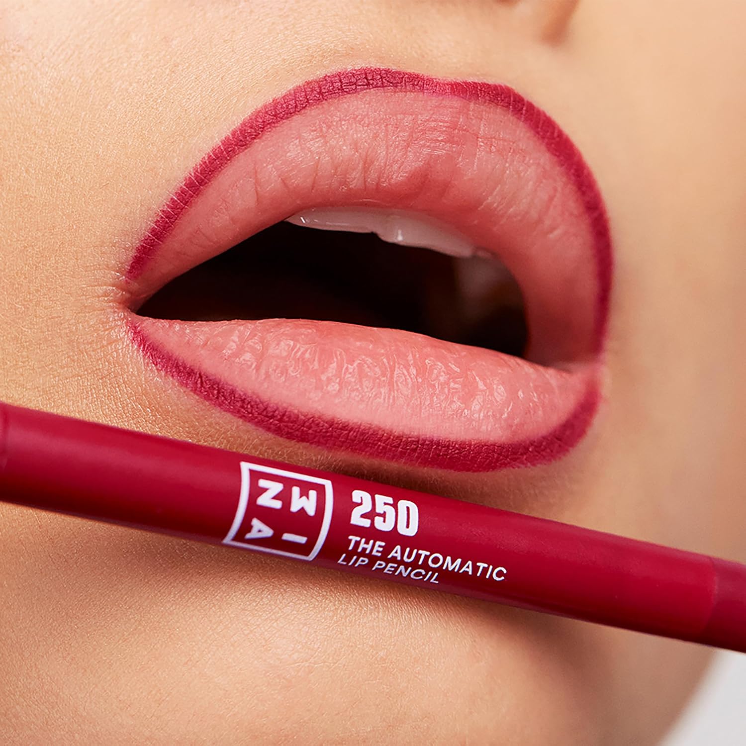 Thumbnail 1 de 3INA MAKEUP The Automatic Lip Pencil 250 – Rosa scuro rosso: matita labbra retrattile, waterproof e vegana