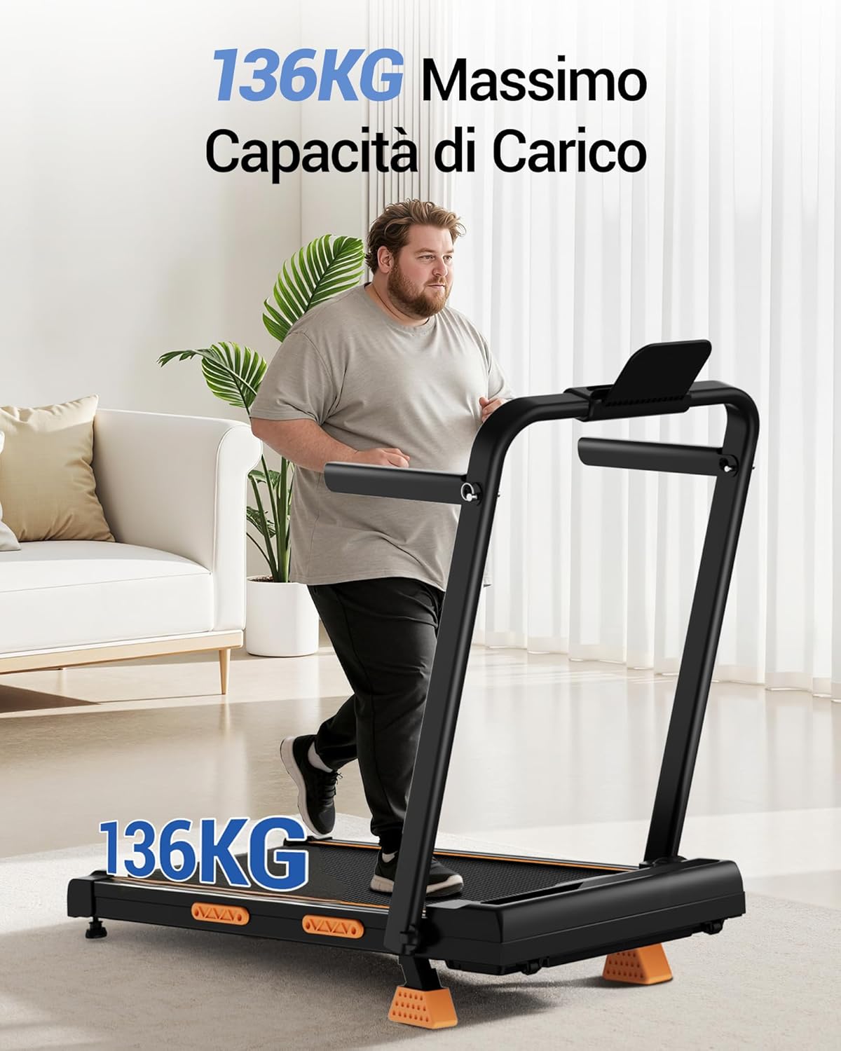 Thumbnail 4 de UMAY Tapis Roulant Elettrico Pieghevole 10 km/h, 3,0 CV