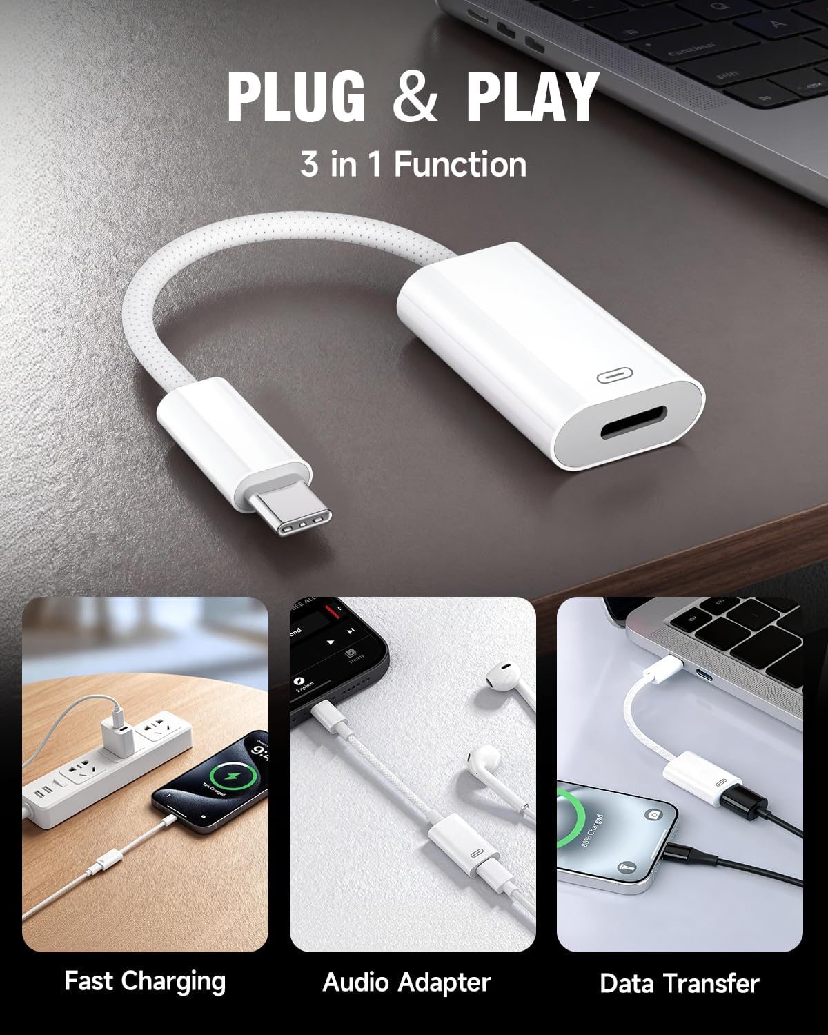 Thumbnail 3 de USB C to Lightning Audio Adapter