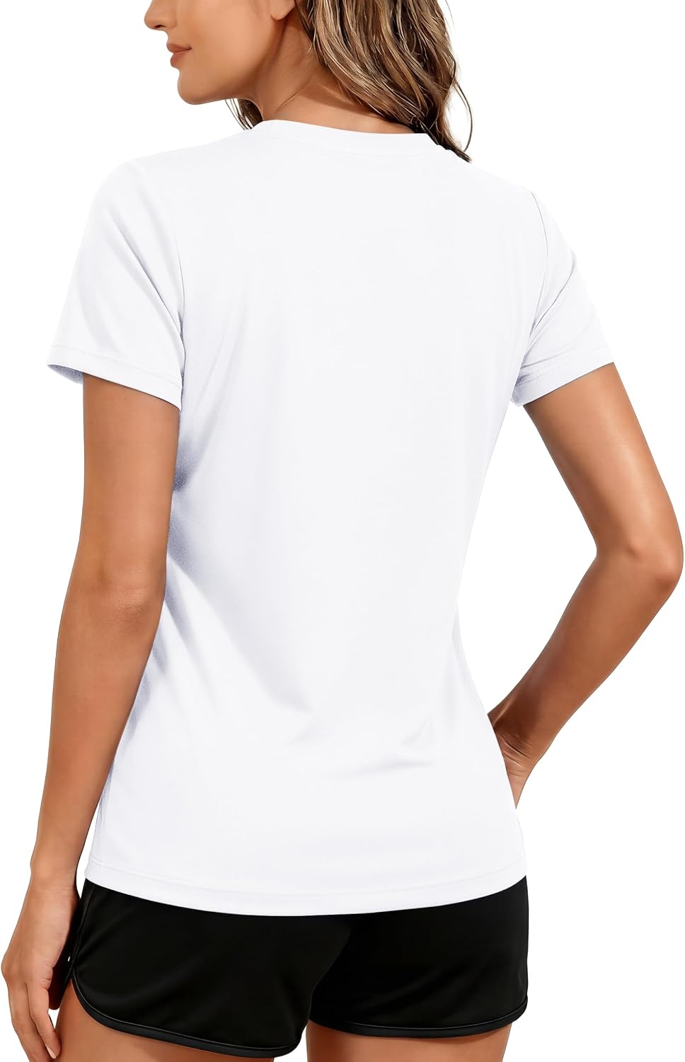 Detalle de TACVASEN Women’s Short Sleeve Workout Shirts with UPF 50+ Sun Protection