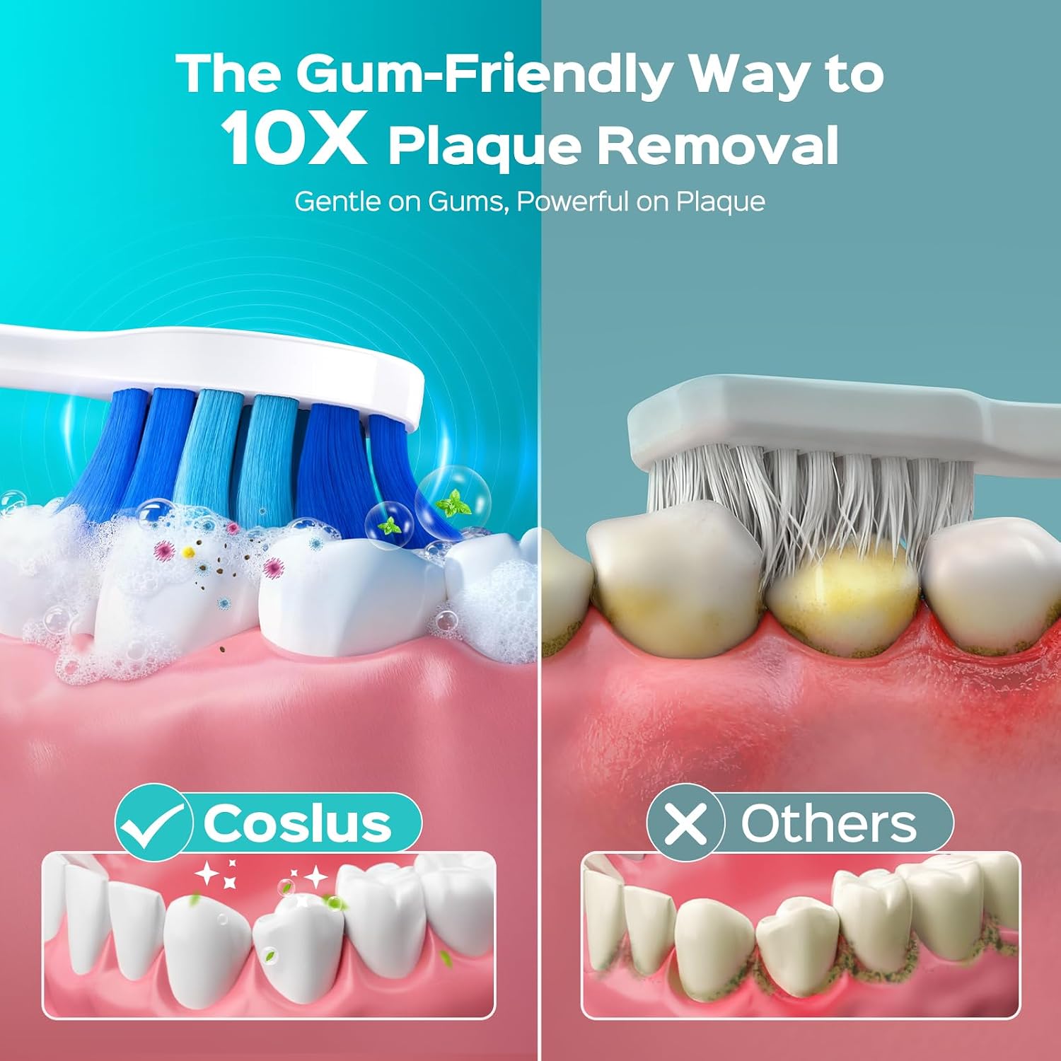 Detalle 2 de COSLUS C30 Electric Toothbrush 3 Modes