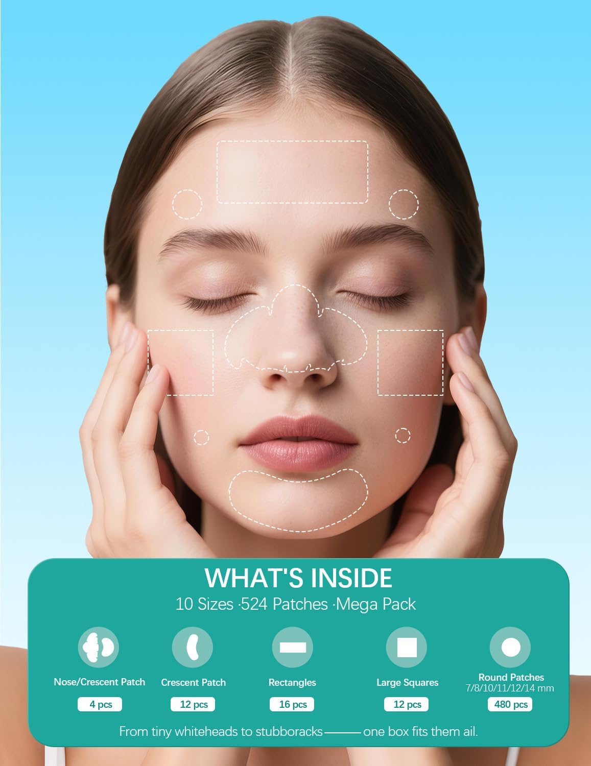 Detalle 2 de Patch Brufoli Pimple Patch XL for Face&Body: cerotti idrocolloidali per ampie zone (524) con tea tree