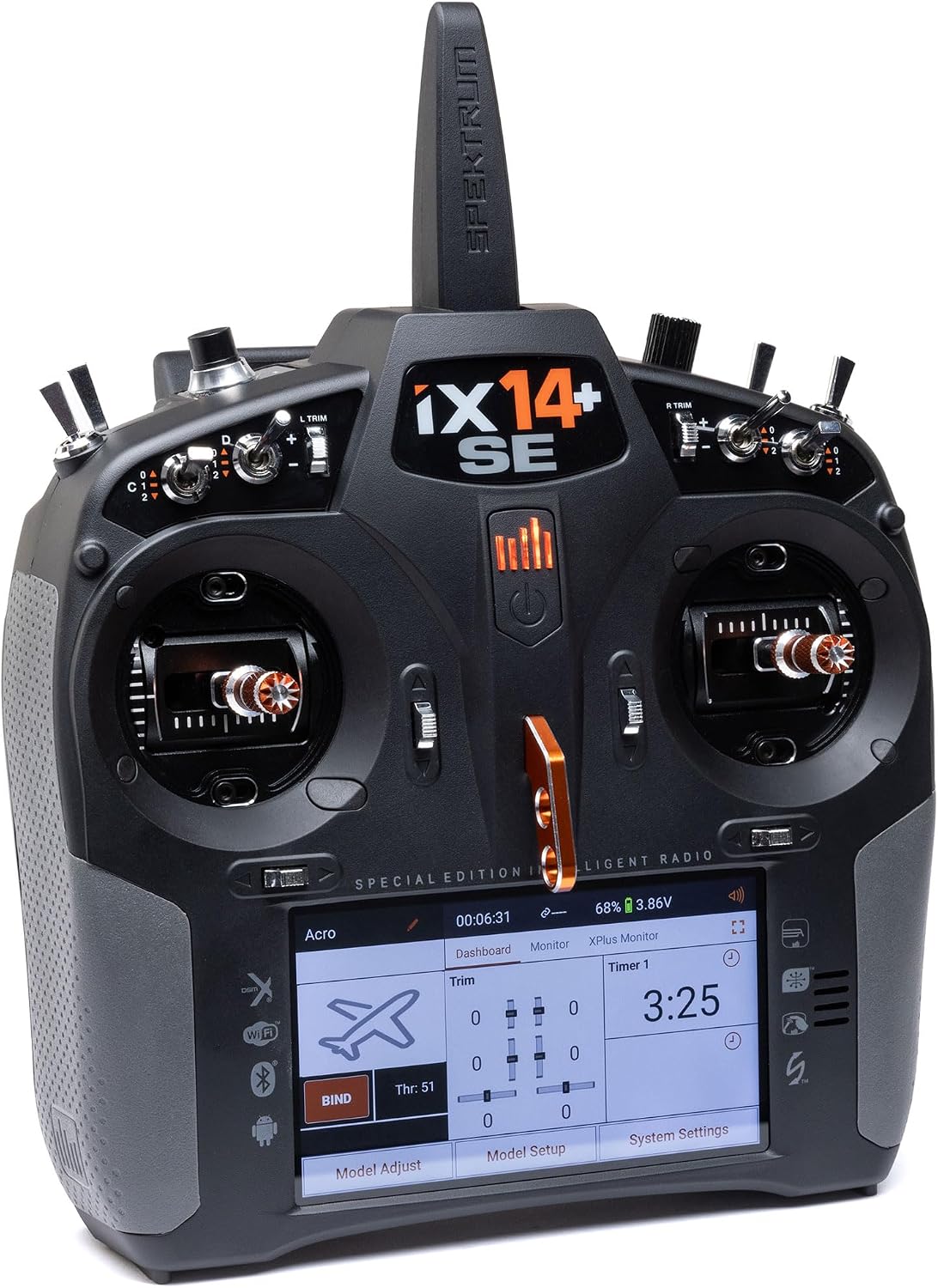 Detalle de Spektrum iX14+SE SPMR14020EU – 20-kanałowa aparatura z gimbalami Hall