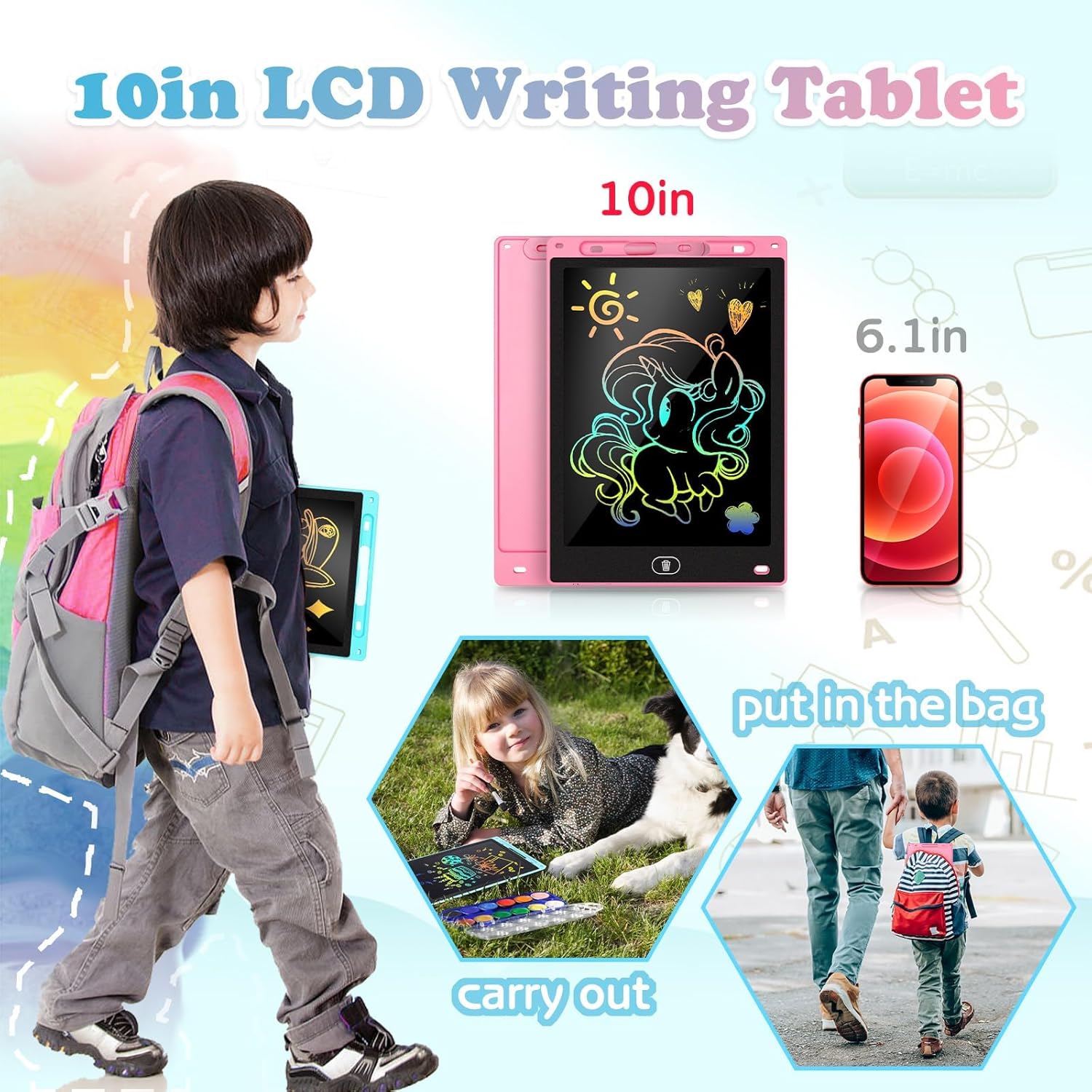 Thumbnail 1 de KTEBO 2 Pack 10 Inch LCD Writing Tablet for Kids 📋