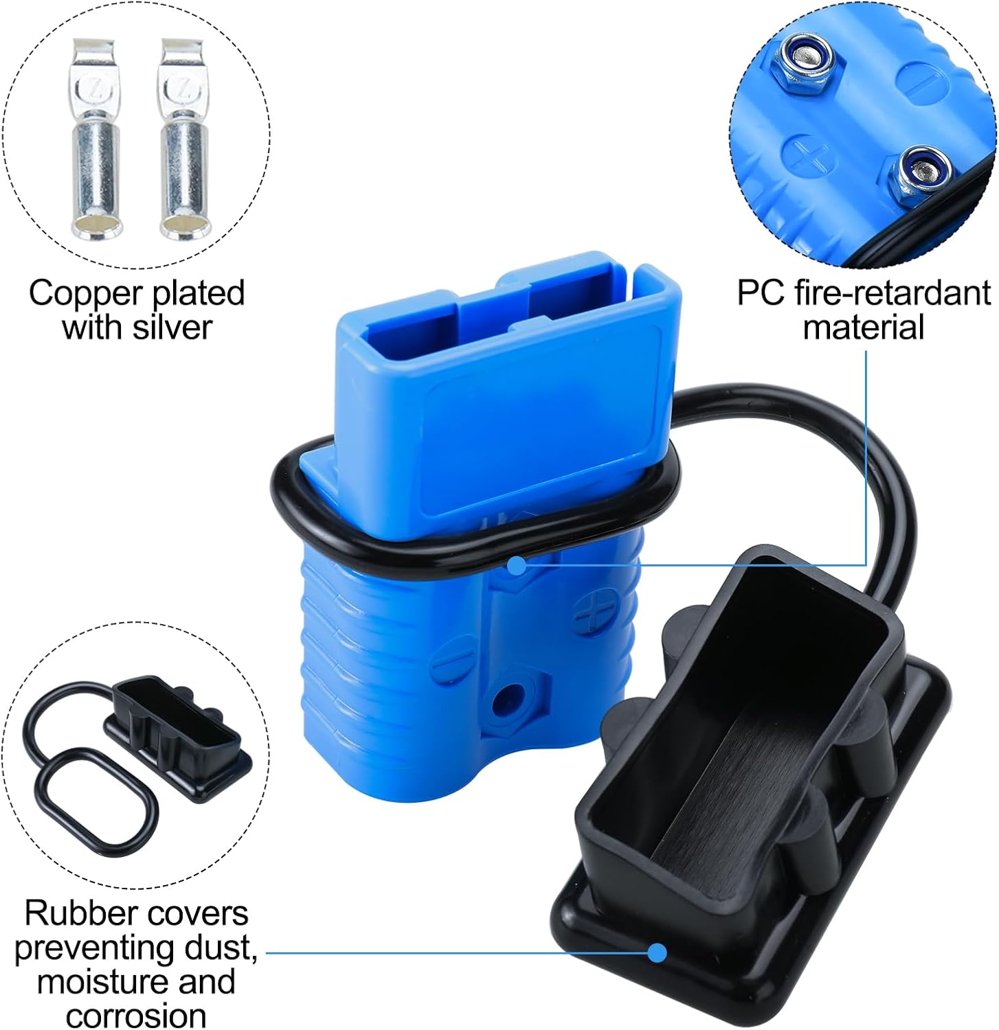 Detalle 2 de AuInLand battery quick connector kit, 1/0 gauge