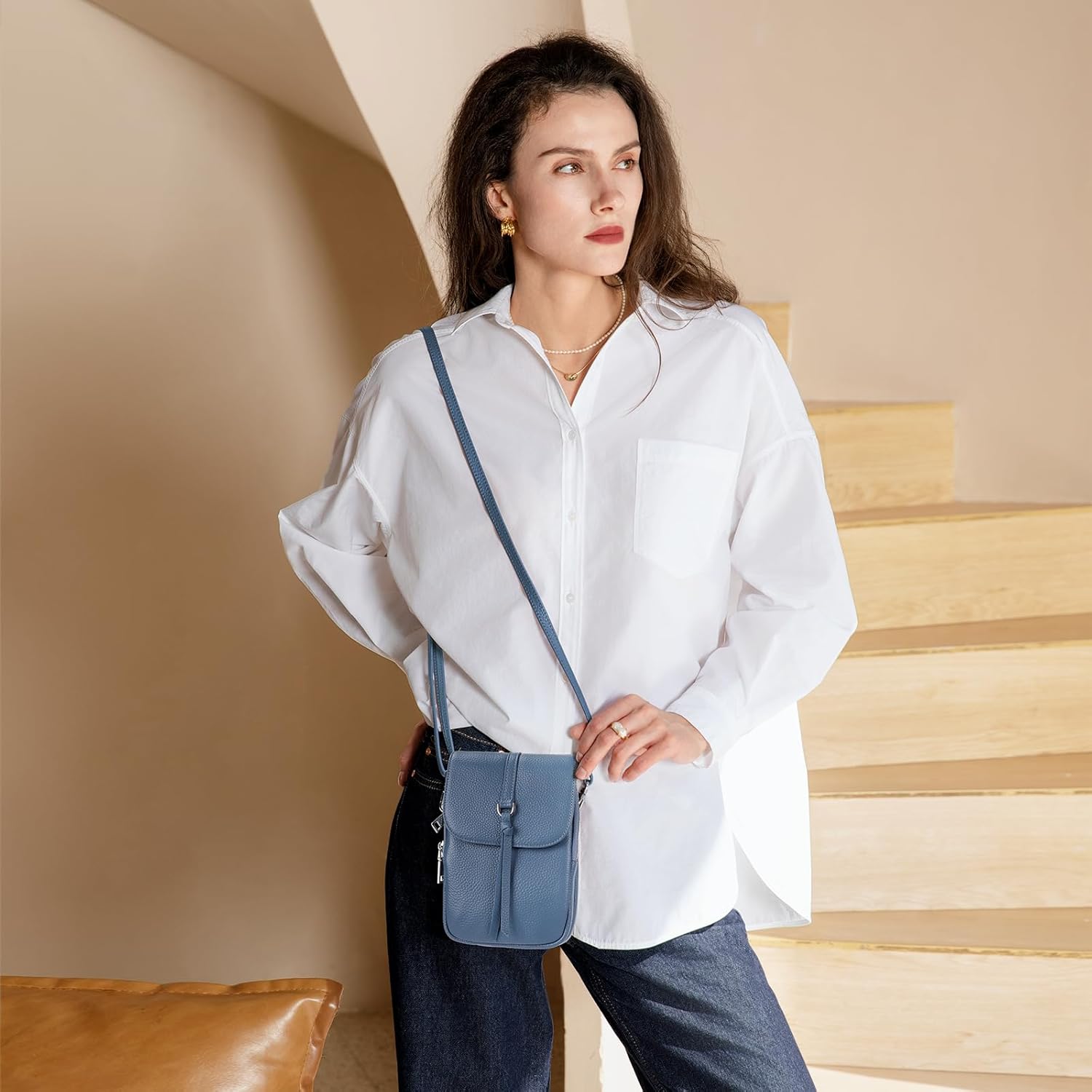 Thumbnail 1 de befen Genuine Leather Crossbody Bag for Women with RFID Protection