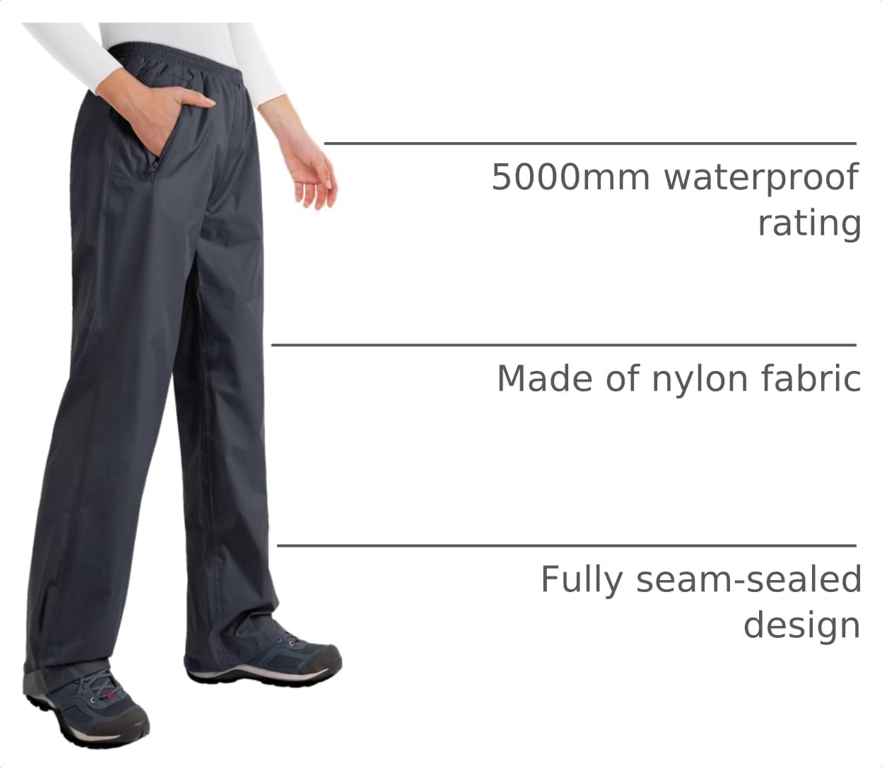 Thumbnail 3 de 33,000ft Packable Rain Pants for Women: Lightweight, Waterproof, and Packable for Outdoor Adventures
