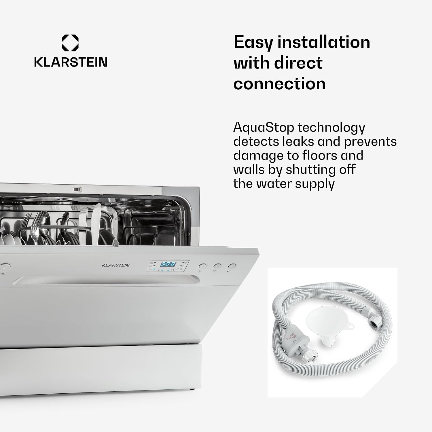 Detalle 2 de Klarstein DSM-Amazonia-6-Argen Table Top Dishwasher, 6 Place Settings