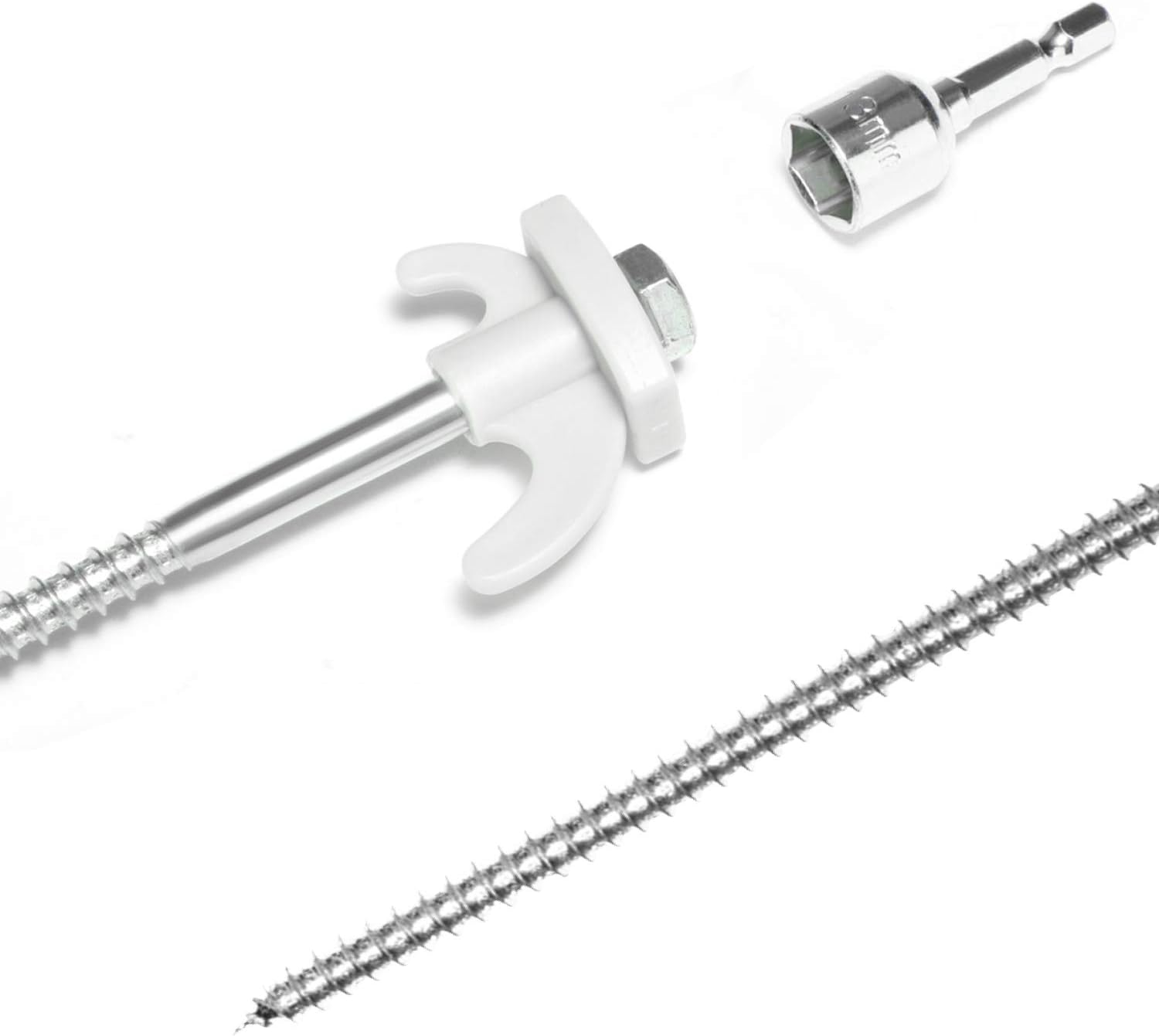 Thumbnail 2 de COM-FOUR® 12x picchetti per tenda in acciaio con adattatore per cacciavite: resistente e versatile
