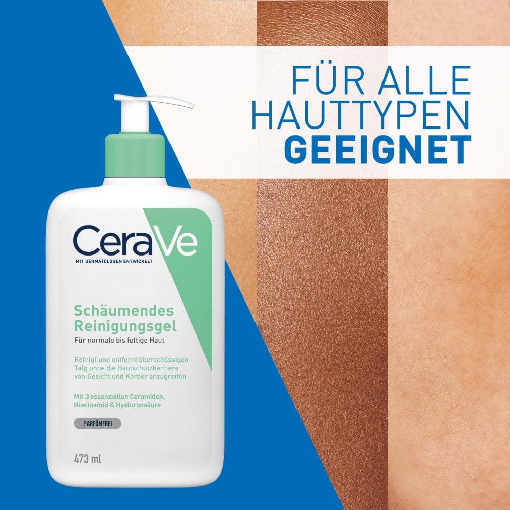 Thumbnail 5 de CeraVe Schäumendes Reinigungsgel – feuchtigkeitsspendend, hautstärkend, für normale bis fettige Haut