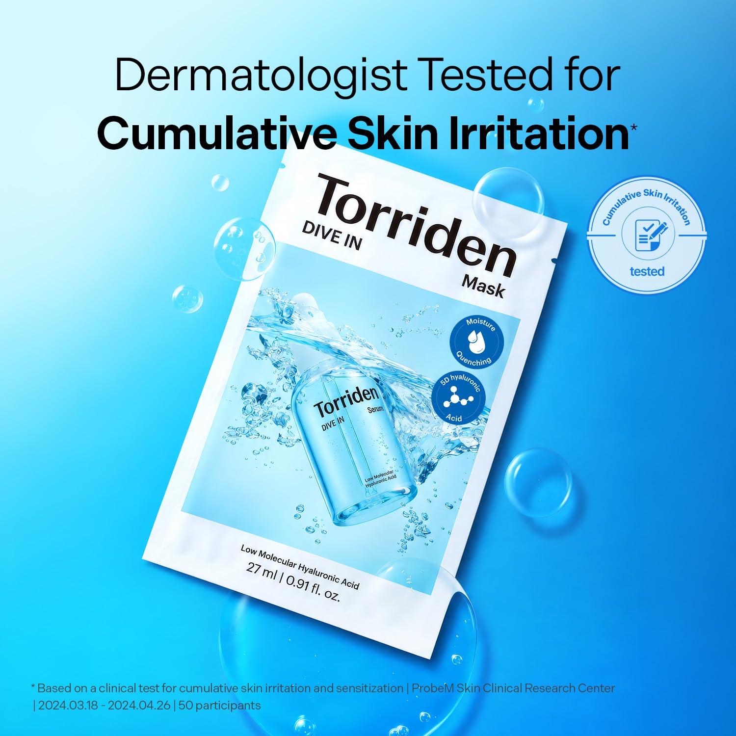 Thumbnail 6 de Torriden P00000DS DIVE IN Hyaluronic Acid Facial Mask, 10 Sheets, 5D Hydration