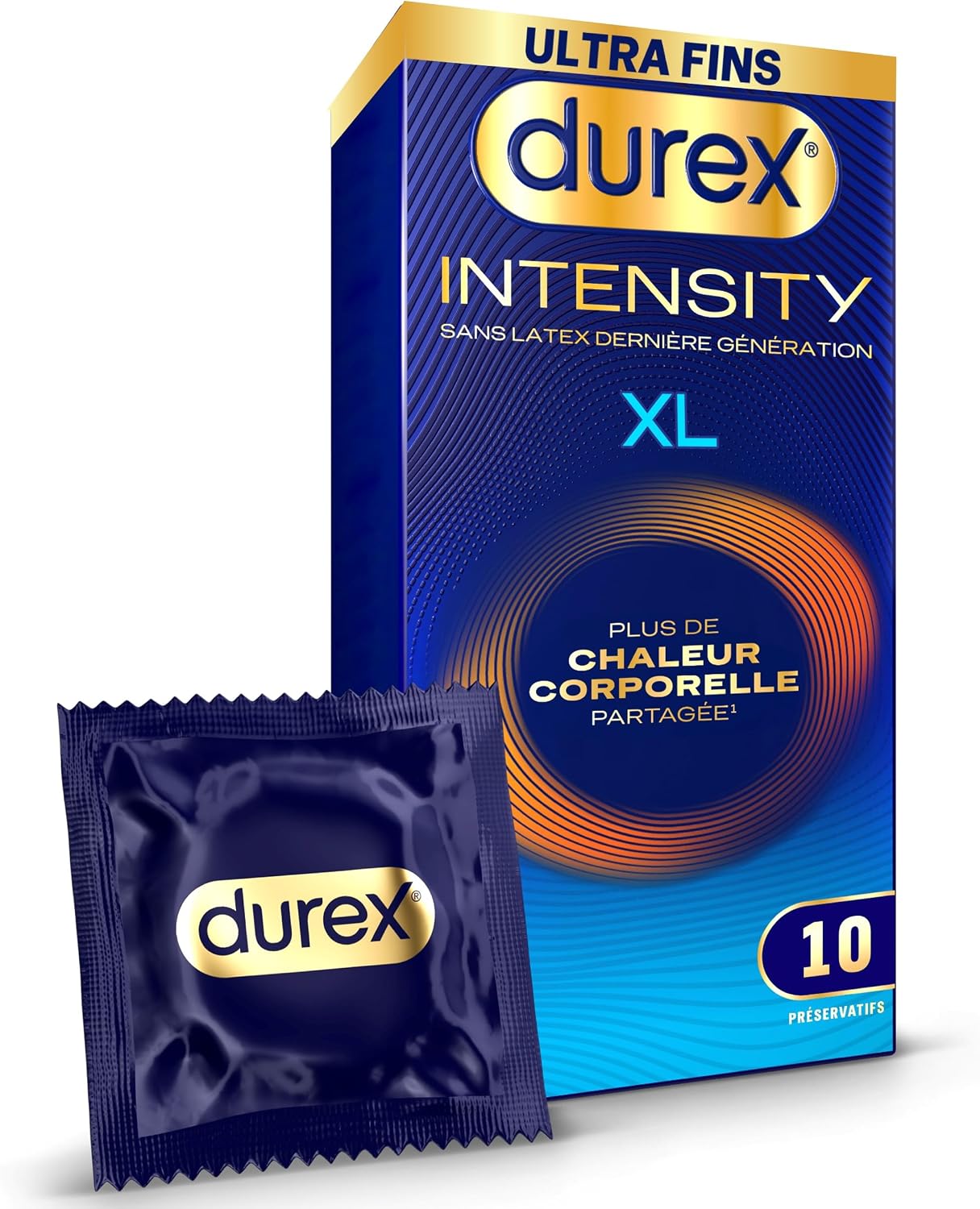 Detalle de Durex Intensity XL 10 préservatifs Homme 61 mm 🍆