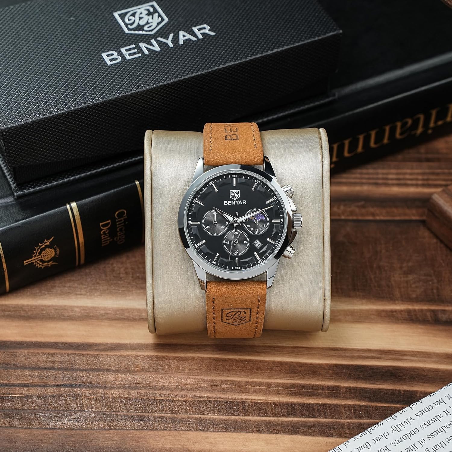 Thumbnail 3 de BENYAR Herrenuhr Chronograph Quarz – Elegant, zuverlässig und wasserdicht