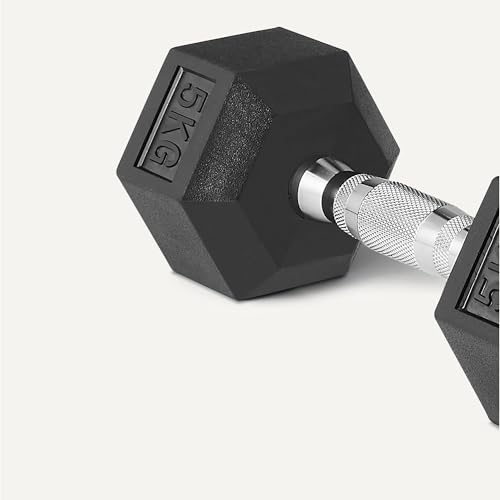 Thumbnail 3 de Amazon Basics Set de mancuernas hexagonales de 5 kg (par) con recubrimiento de goma