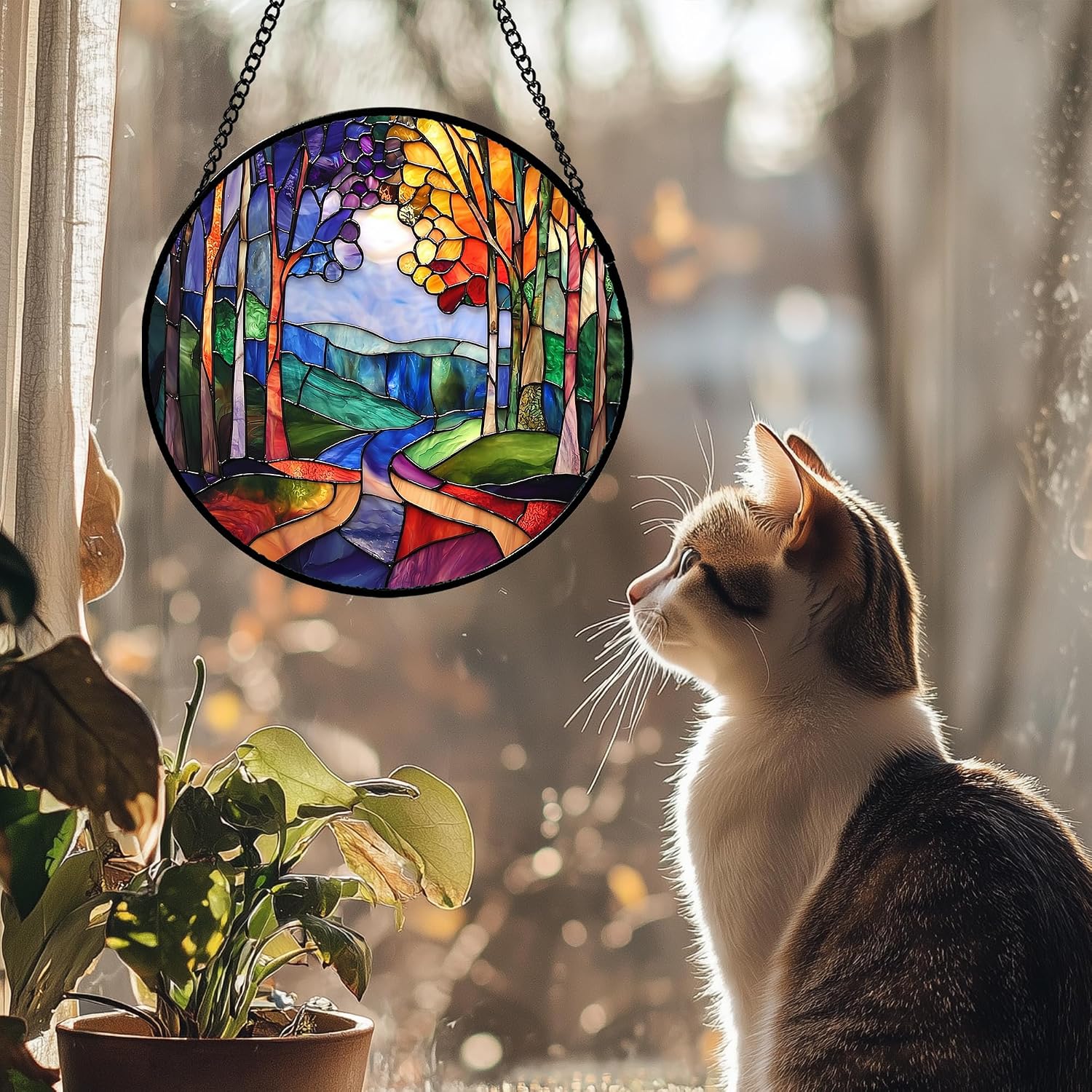 Detalle 2 de Stained Glass Suncatcher 9.8-Inch