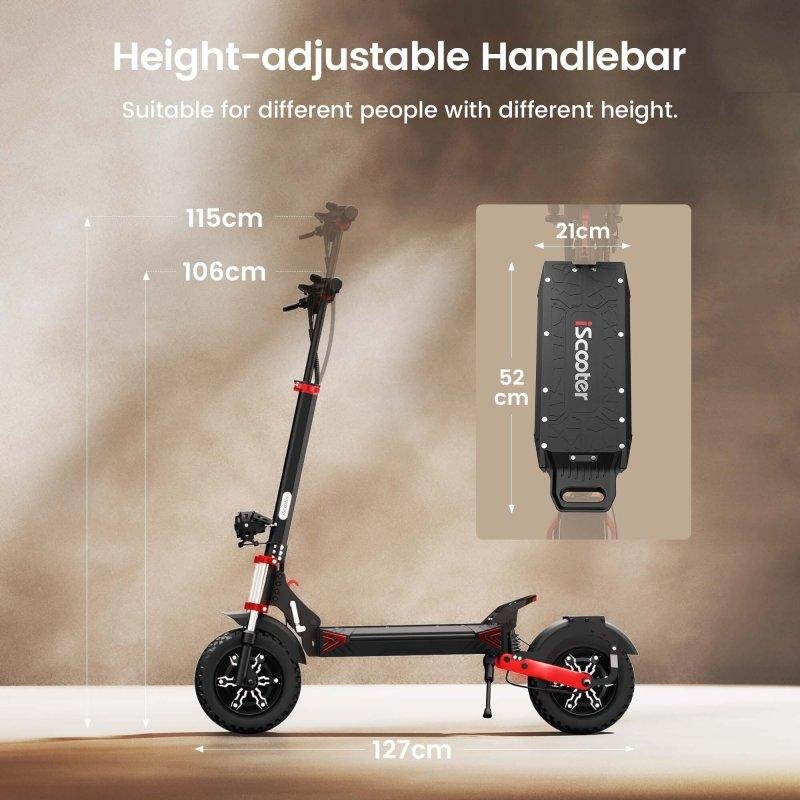 Detalle 2 de iScooter iX8 2400W: Patinete eléctrico con autonomía de 69 km y suspensión doble