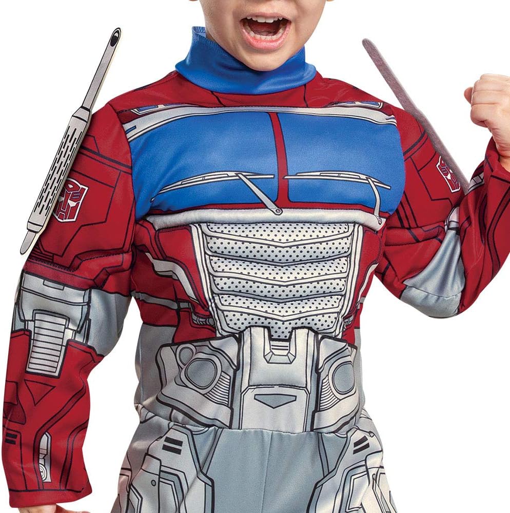 Detalle 2 de Disguise Toddler Optimus Prime Muscle Costume with Padded Jumpsuit and Mask