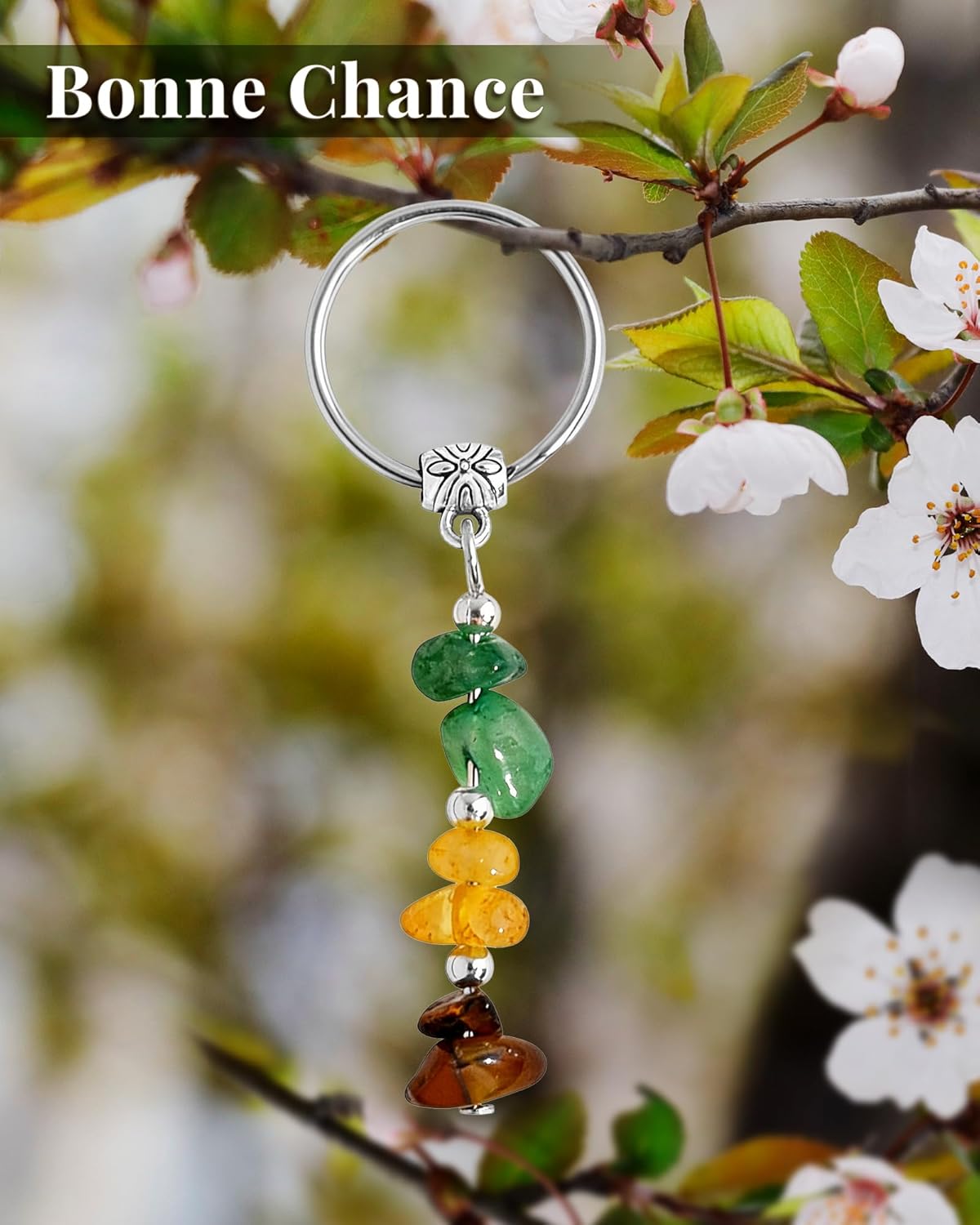 Thumbnail 1 de Seyaa Idee Cadeau Femme — Porte-Clé Porte-Bonheur en Pierre Naturelle